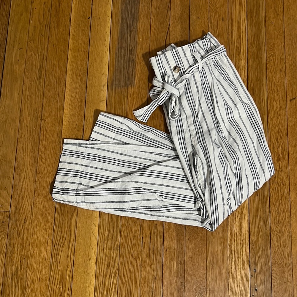 Madewell Paperbag Waist Linen Pants